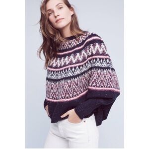 New without tags…Women's Patterned Sweater - Blue and Pink